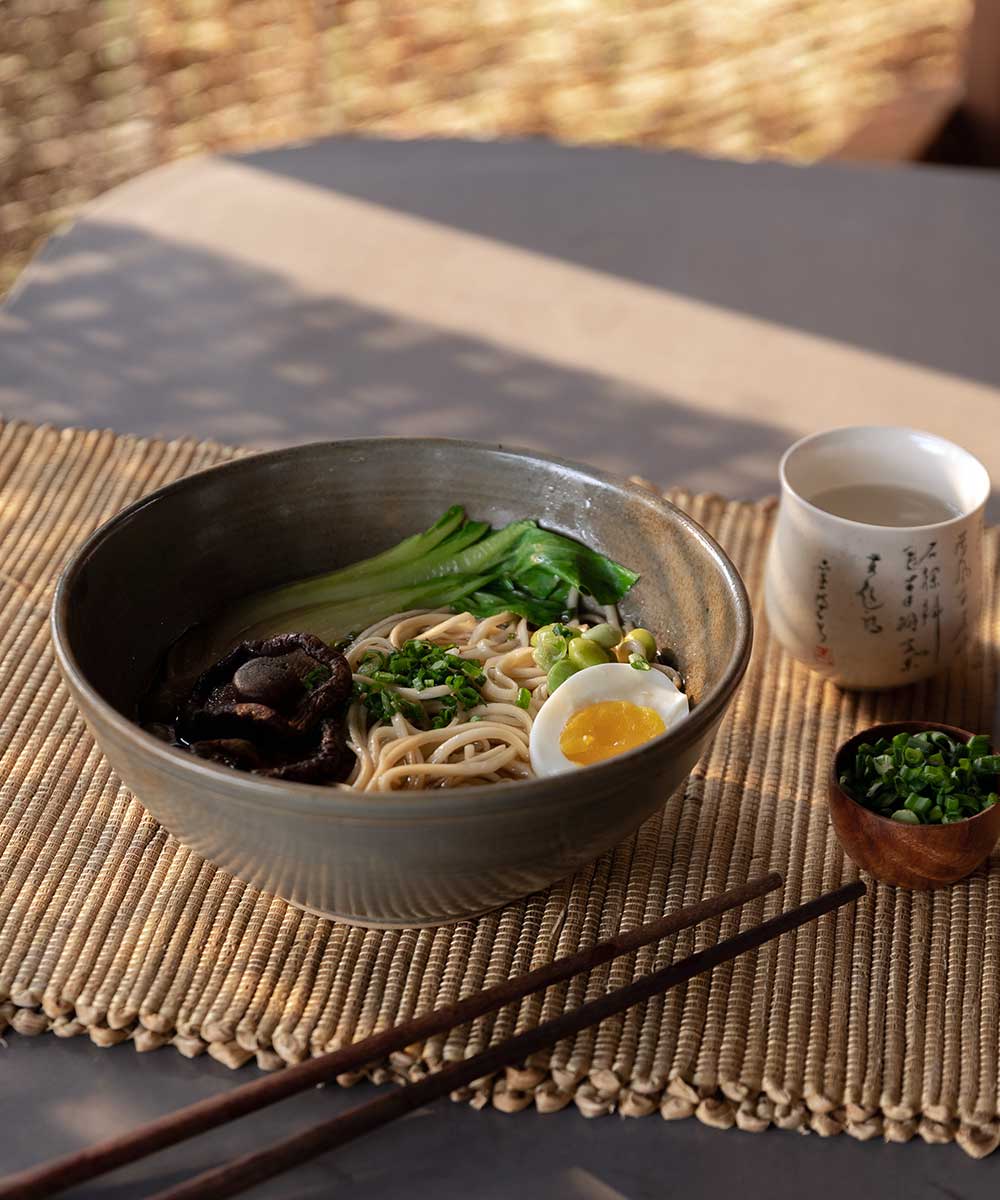 Seasonal noodle bowl at Palaash – regional cuisine eco resort Tipai