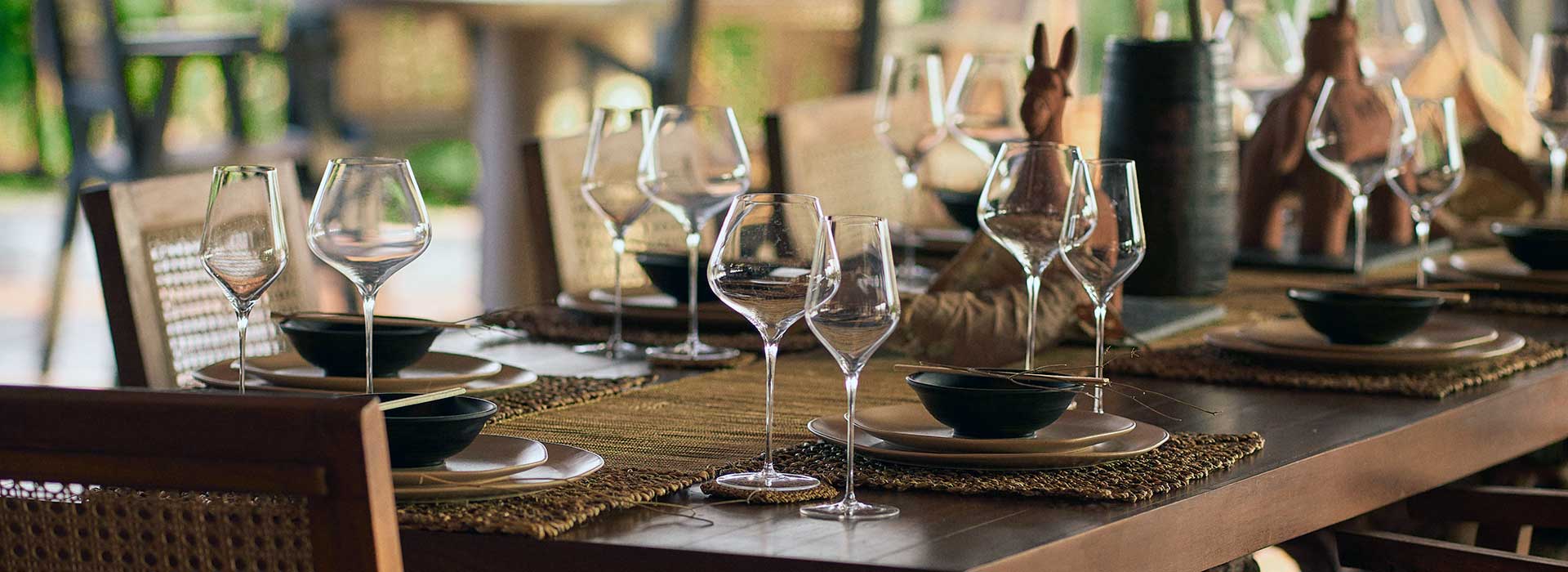 Open teak wood deck – private villa Tipai forest resort Yavatmal