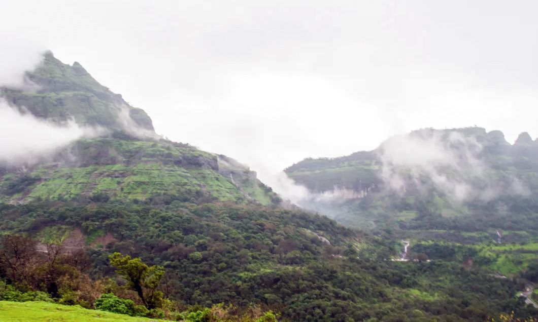 Mountains during monsoon in Maharashtra