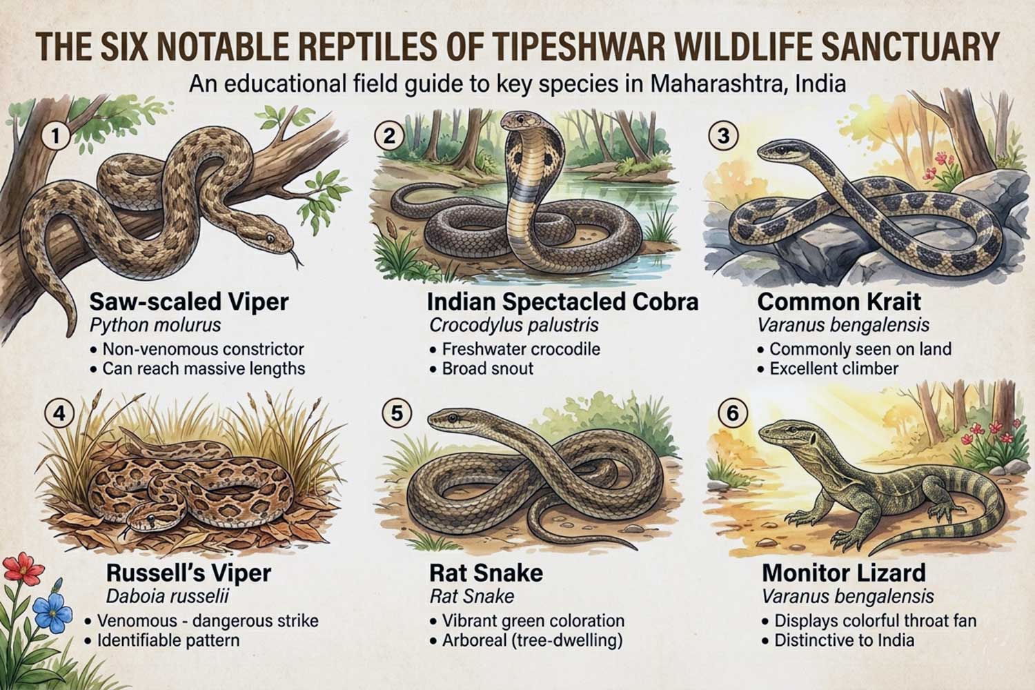 6 Reptiles of Tipeshwar